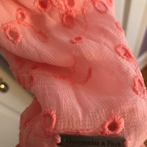A&F Pink Dip Dye/Ombre Eyelet Mini Summer Dress - Picture 5 of 7